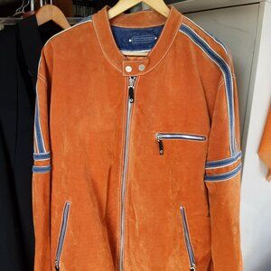 Wilsons Leather Rust and Navy Performance Jacket